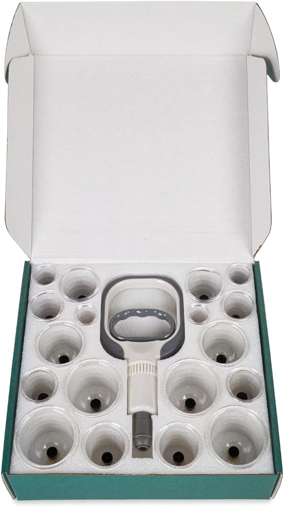 Kit Ventosa Com 18 Copos e Bomba de Alta Sucção Ventosaterapia Massoterapia – Zenai - Imagem 4